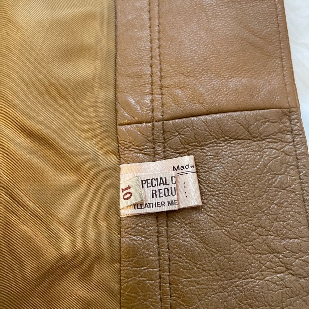 Vintage 100% Leather Coat - Picture 12 of 14